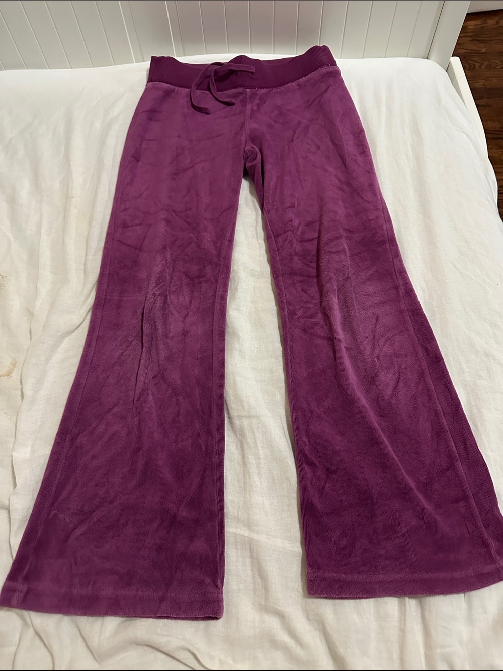 Old Navy Plum Velour Boot-Cut Pants